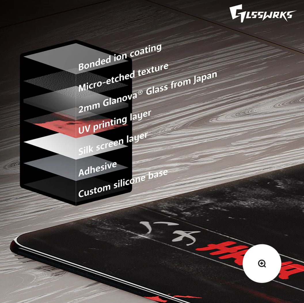 GLSSWRKS Hana Premium Glass Mousepad International Edition