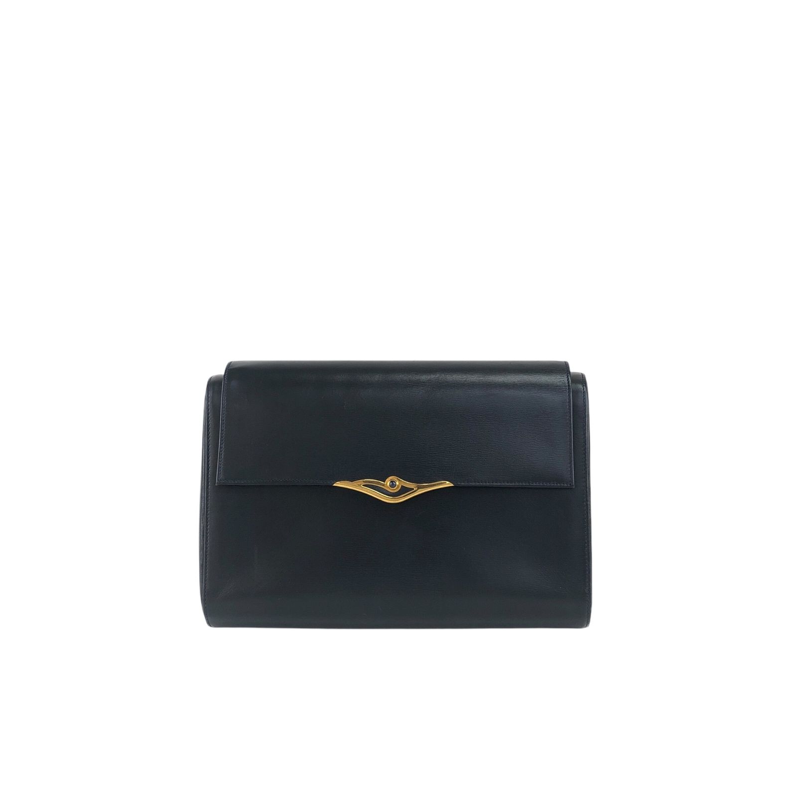 Cartier カルティエ サファイアライン クラッチバッグ ネイビー レザー rtrwm3