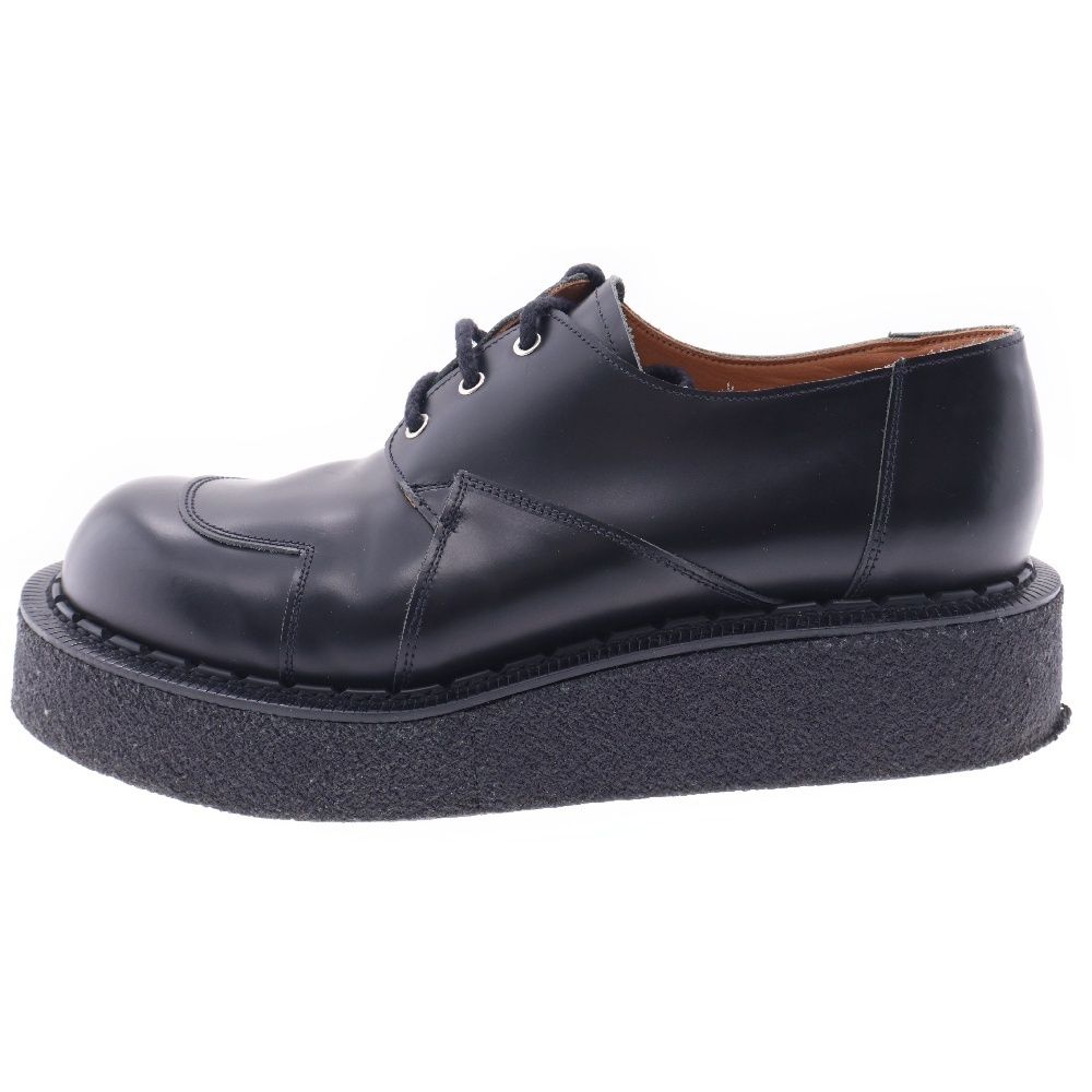 COMME des GARCONS HOMME PLUS (コムデギャルソンオムプリュス) ×GEORGE COX Zigzag Gibson ジョージコックス ジグザグ ギブソン 厚底クレープソール レザーシューズ ブラック
