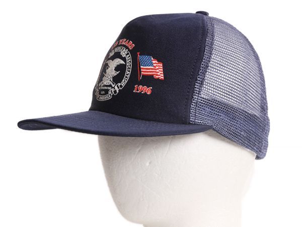 90s USA製 NRA プリント メッシュ ベースボール キャップ フリーサイズ / 90年代 帽子 ミリタリー トラッカー ハット 記念モデル  限定 紺 - メルカリ