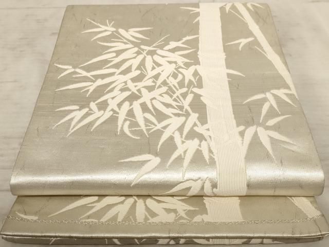 平和屋着物◎六通柄袋帯 唐織 笹竹文 正絹 逸品 AAAX4108dt