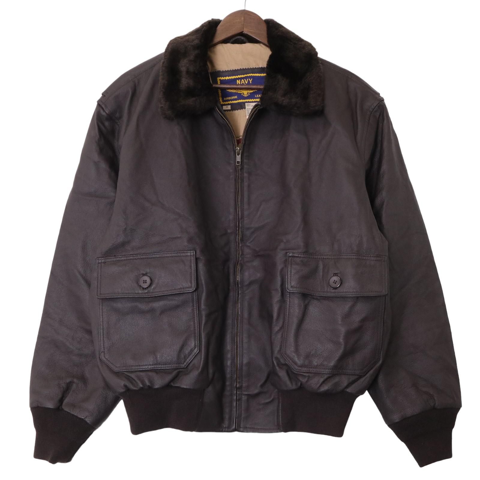 90年代 NAVY AIRBORNE LEATHERS G-1 フライトジャケット レザー 