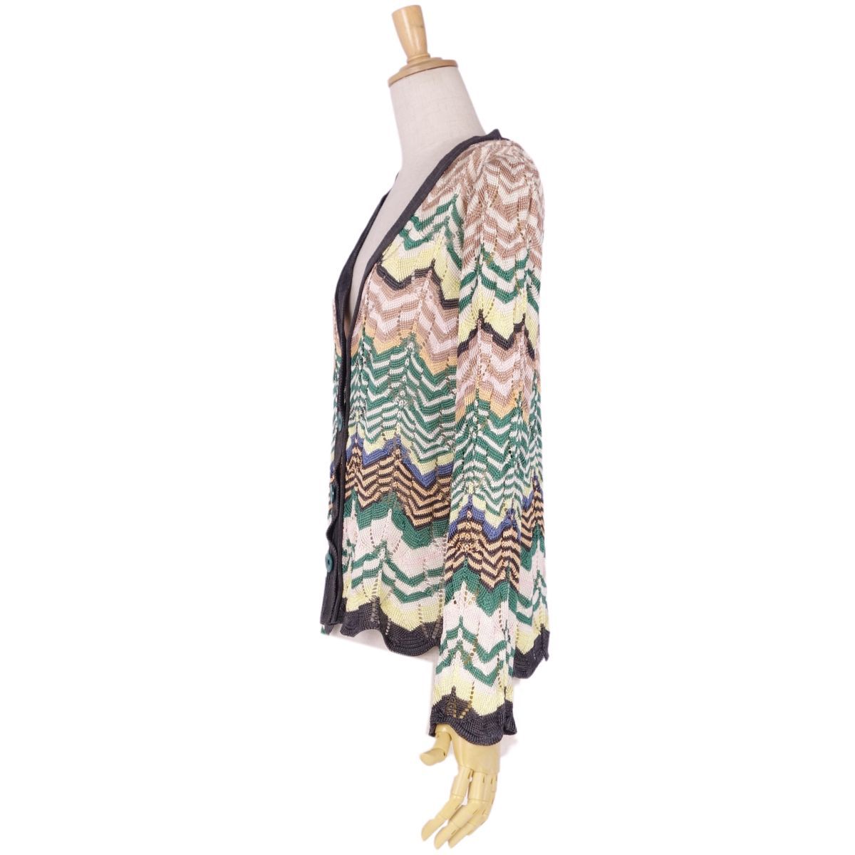 ミッソーニ MISSONI ニット カーディガン ロングスリーブ 総柄 レーヨン トップス レディース 40(M相当) マルチカラー ミッソーニ MISSONI ニット カーディガン ロングスリーブ 総柄