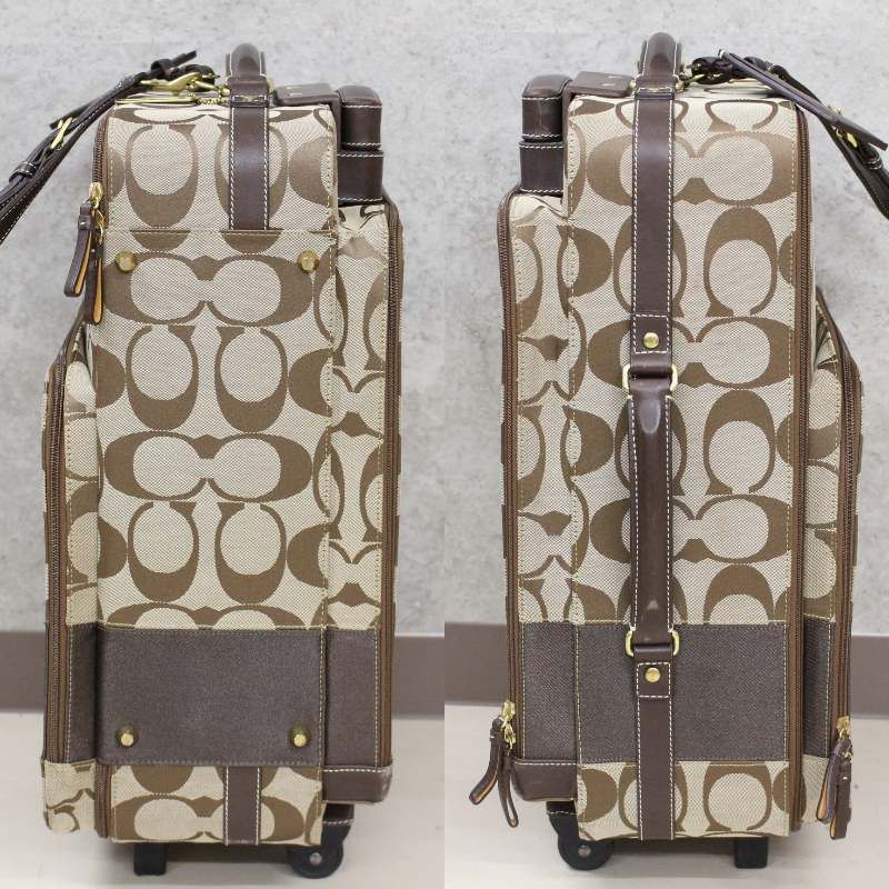 結婚祝い COACH コーチ F77020 シグネチャー キャリーケース 2輪 バッグ