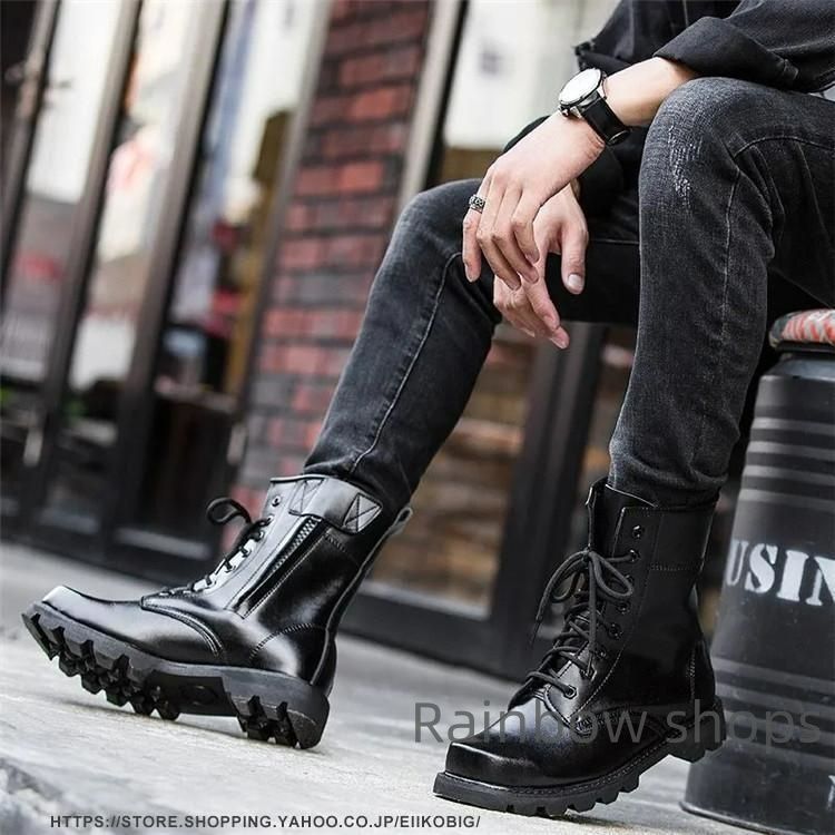 新品未使用】メンズ ロングブーツ ブーツ ワークブーツ 靴