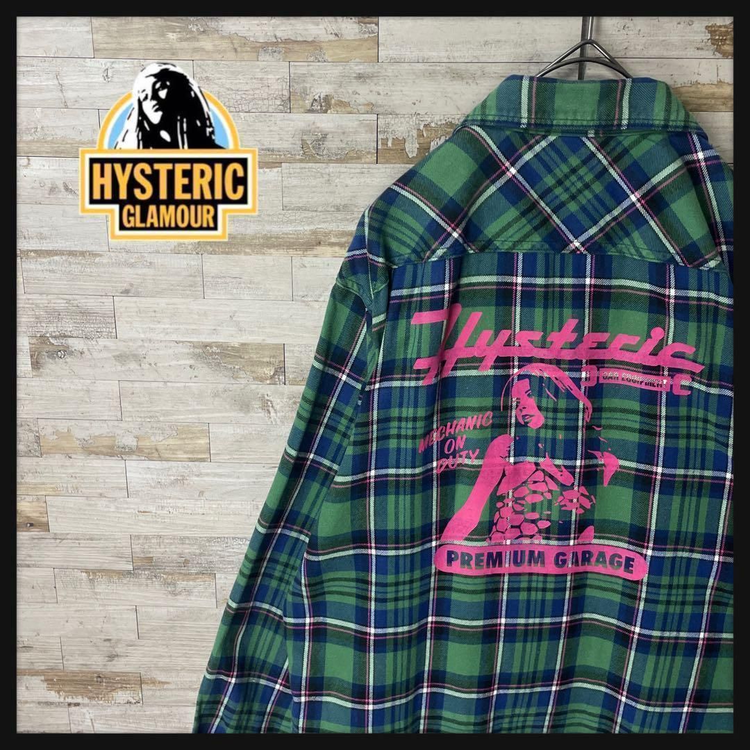 2144U ヒステリックグラマー HYSTERIC GLAMOUR ヒスガールロゴ チェック 長袖 シャツ