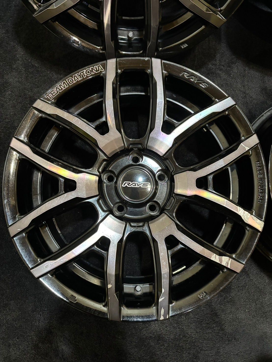 通気性 RAYS TEAM DAYTONA F6 DRIVE 18インチ 7.5J 38 114.3 5H アルミホイール 4本 デリカ ハリアー RAV4 1-K420 革命