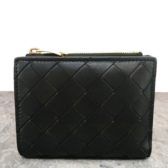 263 み BOTTEGA VENETA コンパクトウォレット マキシイントレ ブラック