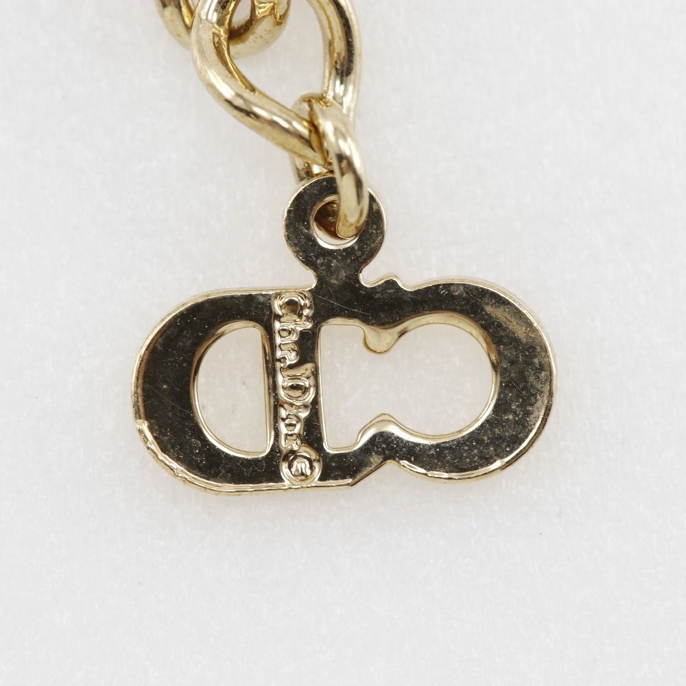 Dior】クリスチャンディオール CDロゴ 金メッキ×ラインストーン  