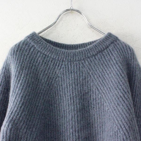 BATONER バトナー BN-20FL-058 Super Kid Mohair Signature Crew Neck