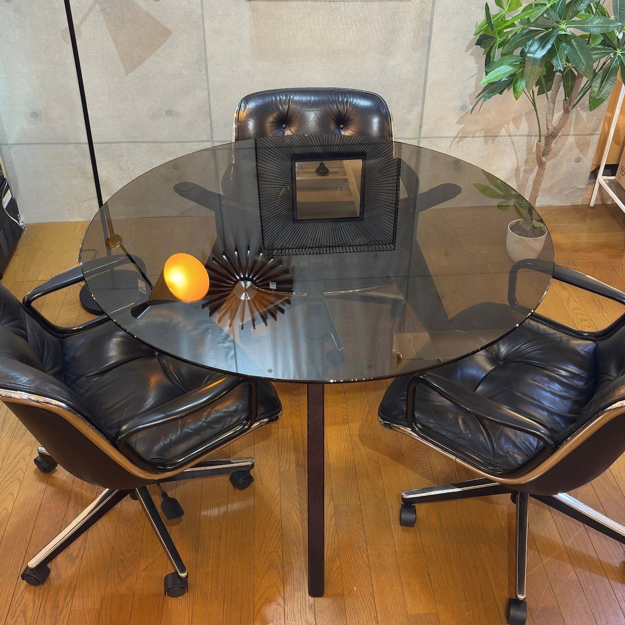 Φ120cm ガラス天板