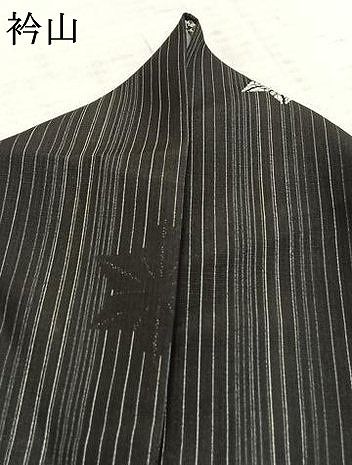 平和屋着物▽小紋 単衣 麻の葉文様 黒地 洗える着物 AAAZ1610fy - メルカリ