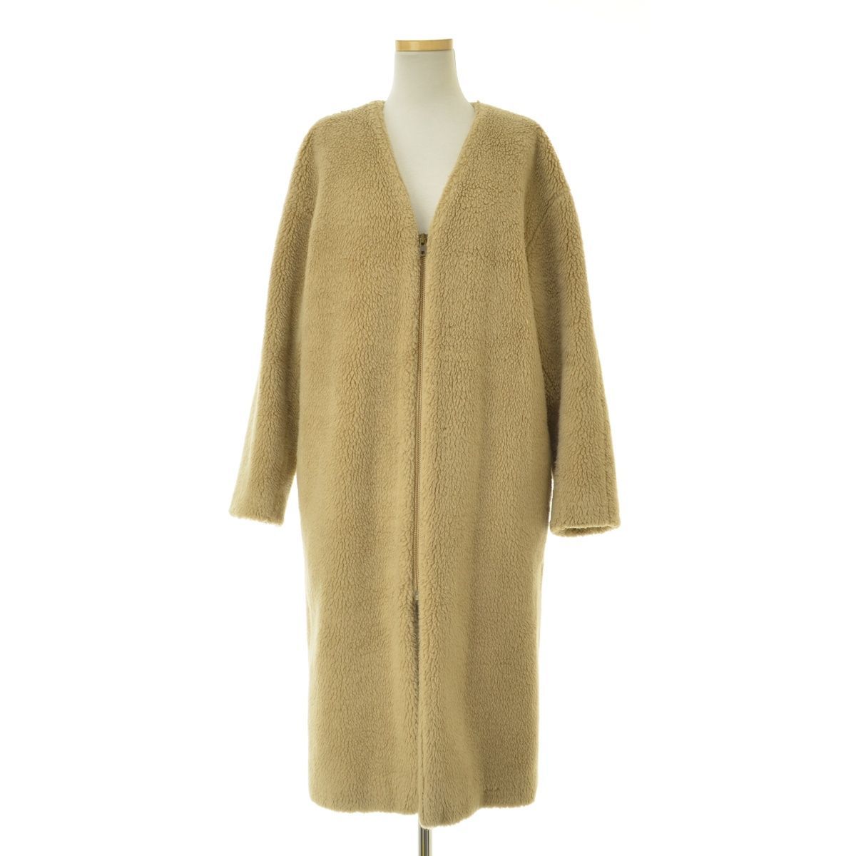 6(ROKU)UNITEDARROWS】1625-260-3684 V-NECK FAKE FUR COATコート 