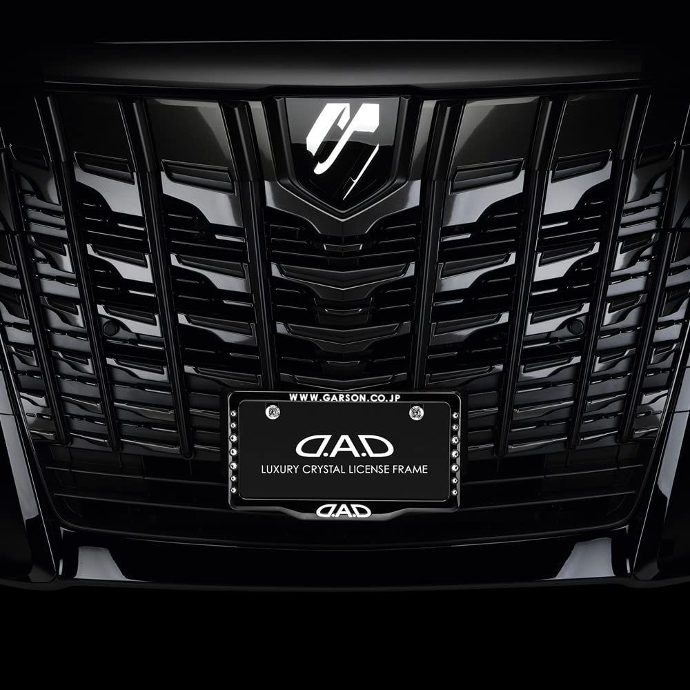 D.A.D ギャルソン クリスタル ライセンスフレームⅡ ナンバーフレーム DAD フロントモデル ブラック ホワイト SB 192-01-01