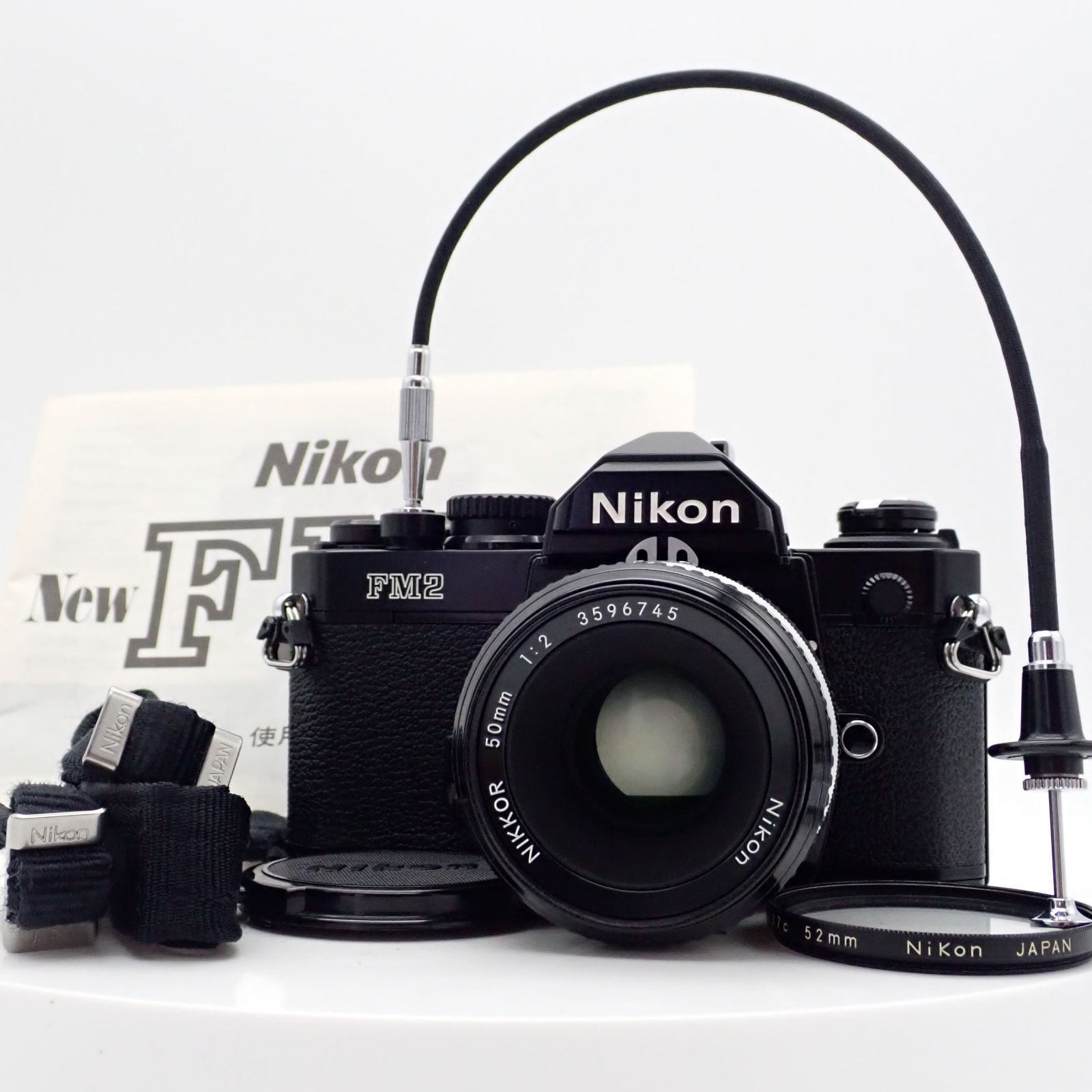 上品 Nikon New FM2 FM2n ブラックペイント 一眼レフフィルムカメラ New Ai Nikkor 50mm f2 標準 単焦点 マニュアル レンズ