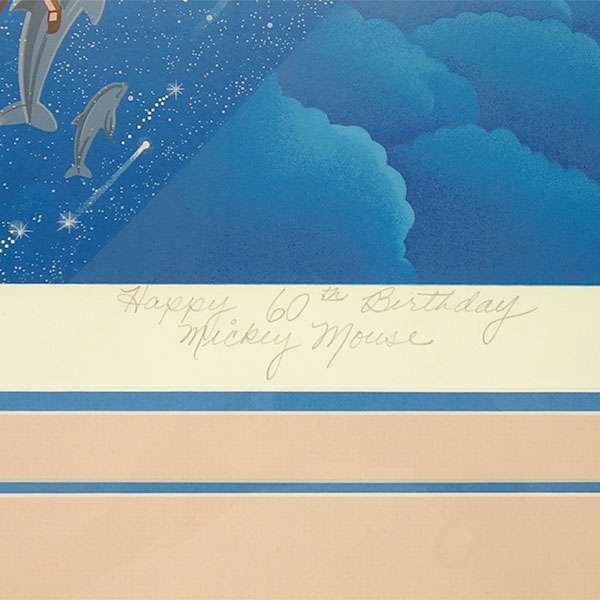 発送メラニー・ケント 「ミッキーマウス 生誕60周年記念」シルクスクリーン 1988年制作 額入り ハッピー 60th バースデー真作保証 シルクスクリーン
