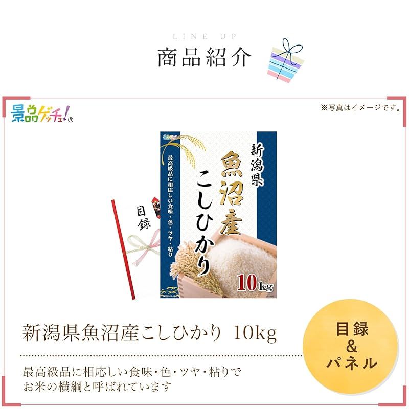 パネル 新潟県 魚沼産 こしひかり 10kg 目録 セット 二次会 ビンゴ ゴルフ コンペ 結婚式 ゲッチュ 0