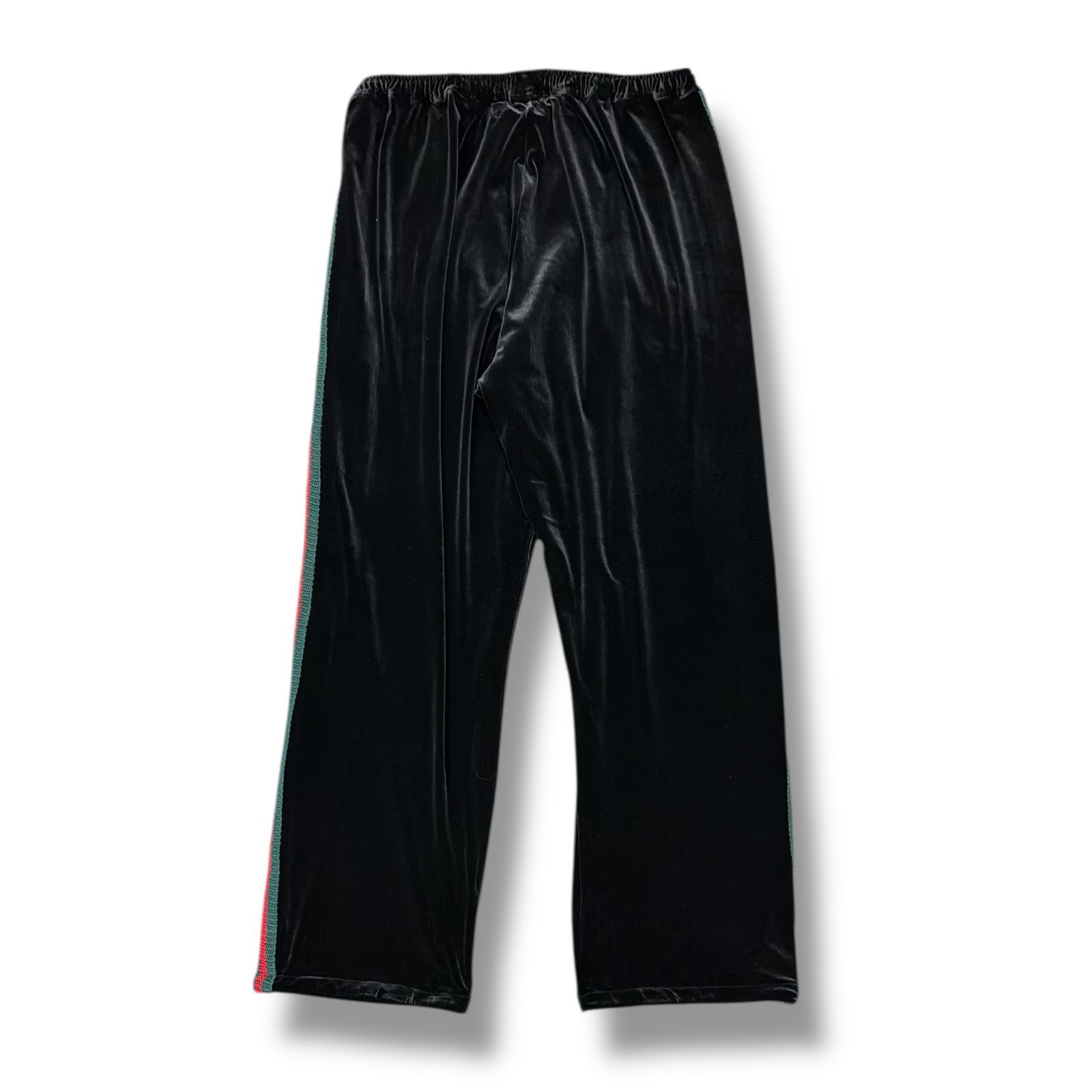 参考上代44000円 The DUFFER N NEPHEWS TRACK PANTS VELOURS ベロアトラックパンツ イージーパンツ ザダファーアンドネフューズ ブラック M 1506 5