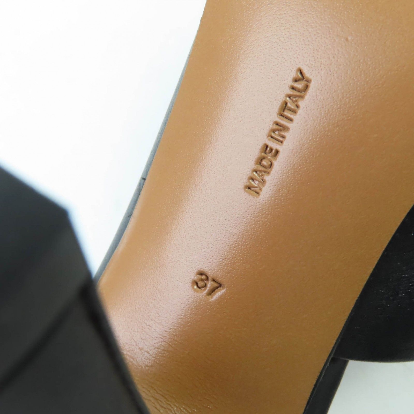 【級！】 ♥品 THE ROW ザロウ SIGNUM MULE レザー ミュール サンダル ブラック 37 イタリア製 レディース 定価244 000円 【正規商品】