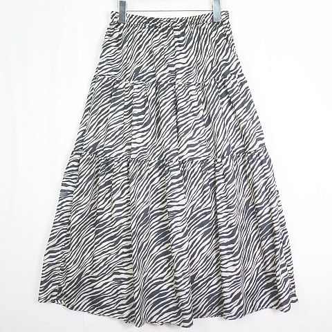 セオリーリュクス theory luxe Zebra Print Kanoa ロングスカート 038 ゼブラ柄 ライトベージュ|ブラック 2sa6901