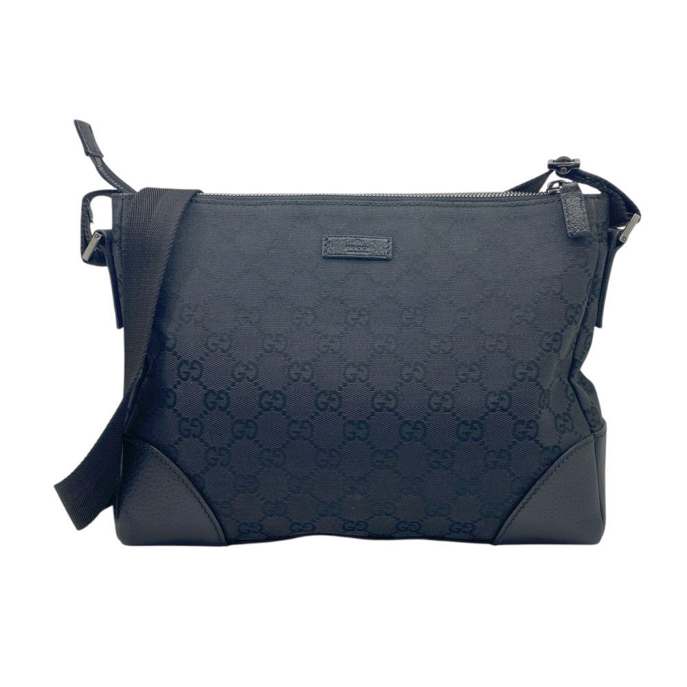 GUCCI グッチ GGキャンバス レザー ショルダーバッグ 114273 ブラック 斜め掛け 肩掛け バッグ 鞄 カバン 軽量 メンズ レディース ユニセックス ブランドギャラリー東心斎橋店