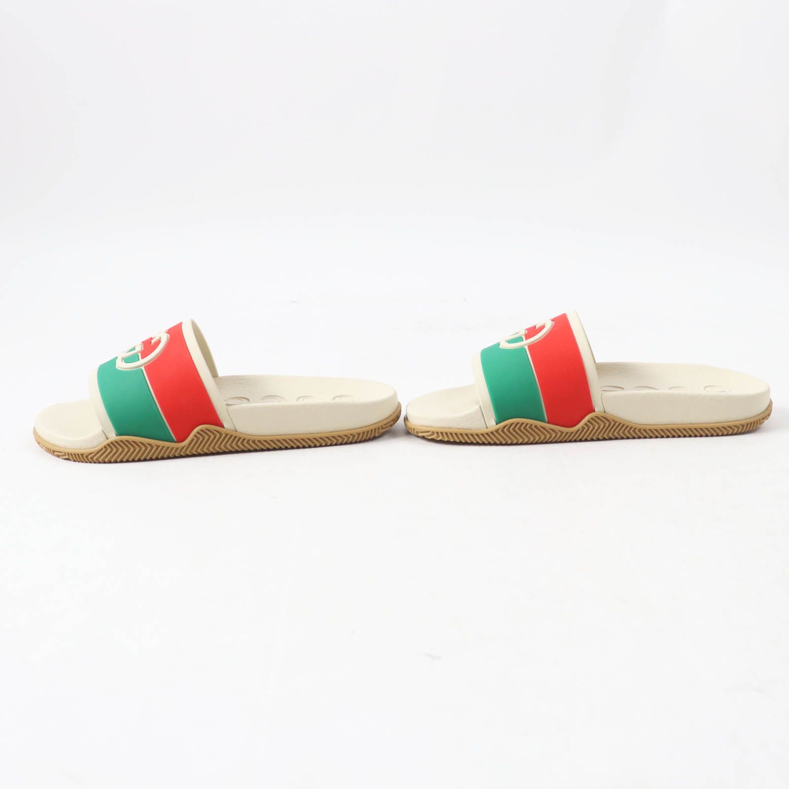 新品 未使用 グッチ インターロッキング G ラバー サンダル スライド