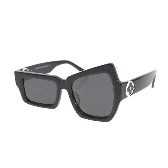 LOUIS VUITTON ブラック サングラス ルイヴィトン LOUIS VUITTON 21SS サングラス LVディストーテッド