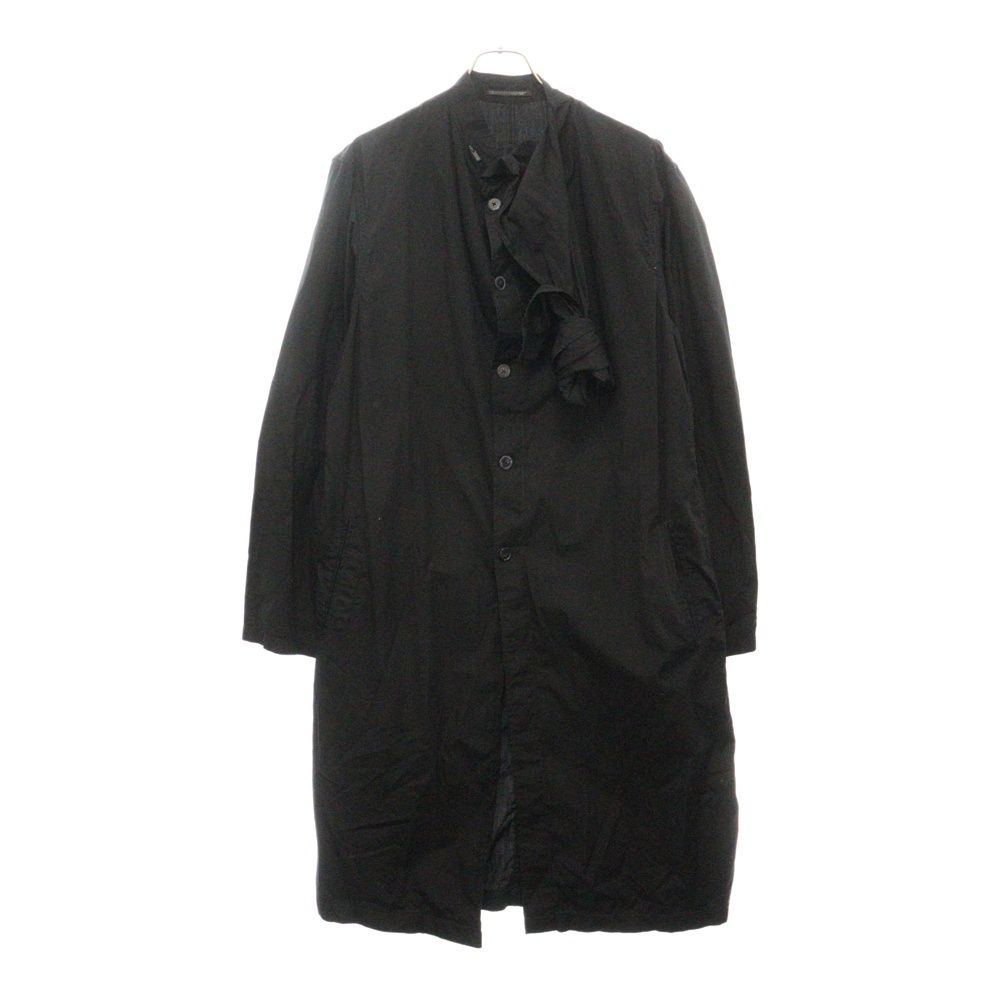 Yohji Yamamoto POUR HOMME (ヨウジヤマモト プールオム) 18SS Dyed Coat With Stole G-ストール付きコート ブラック HW-C02-001