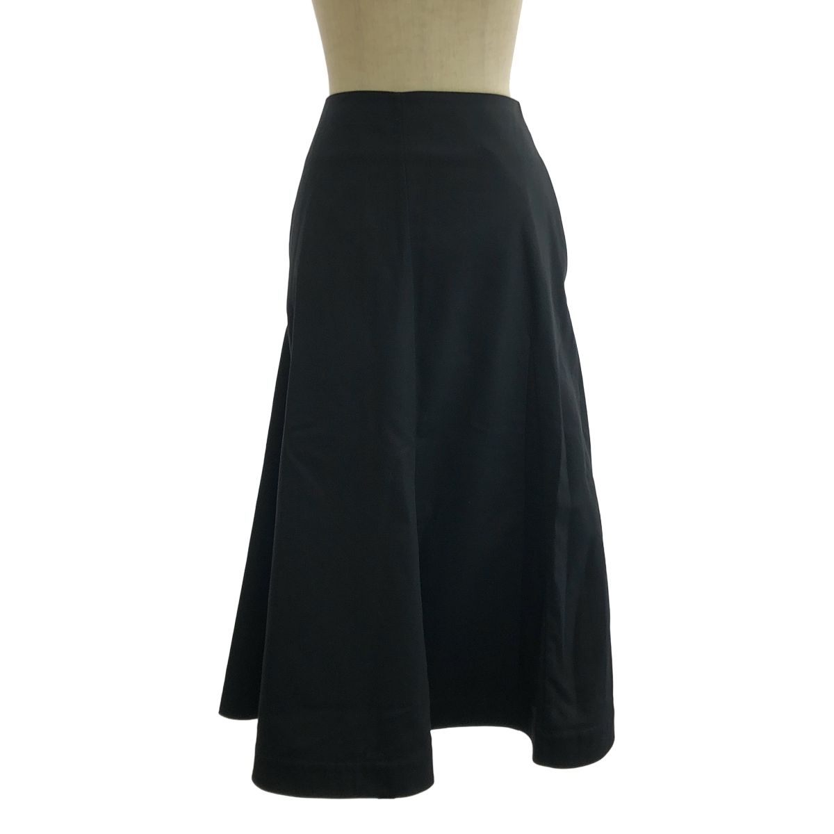 JIL SANDER | ジルサンダー | コットン フ ロングスカート | 34 | ブラック | レディース
