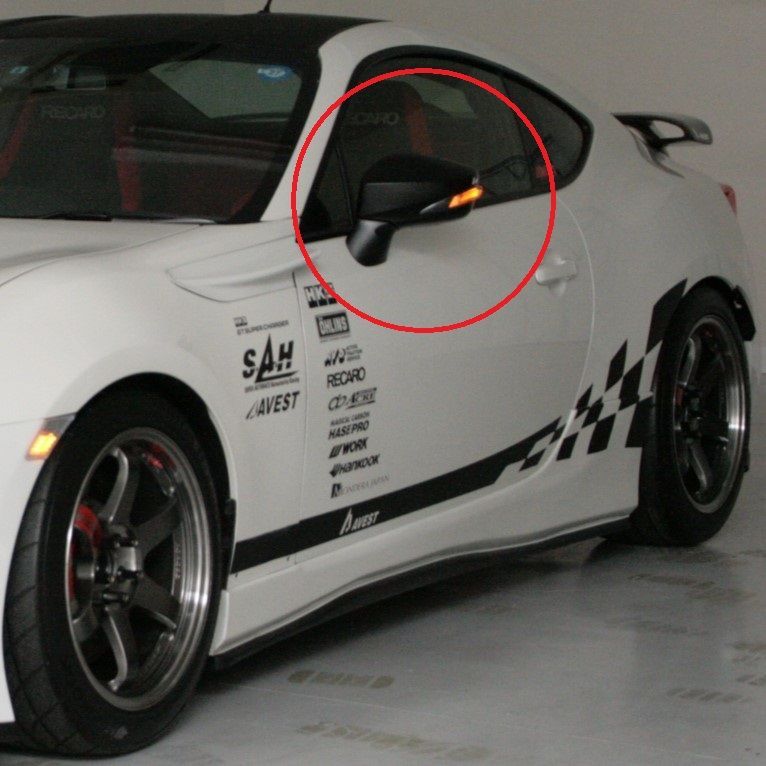 残り在庫僅か TOYOTA86 トヨタ 86 ZN6 スバル BRZ ZC6 用 チューブ発光ＬＥＤ ドアミラーウィンカー付 D4S塗装済カバー左右 白ポジション ウェルカムランプ AVEST アベスト 保証切 ヤマト