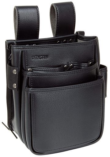 デンサン電工プロハイポーチ 人工皮革腰袋ポケット三段式JND-833 SW