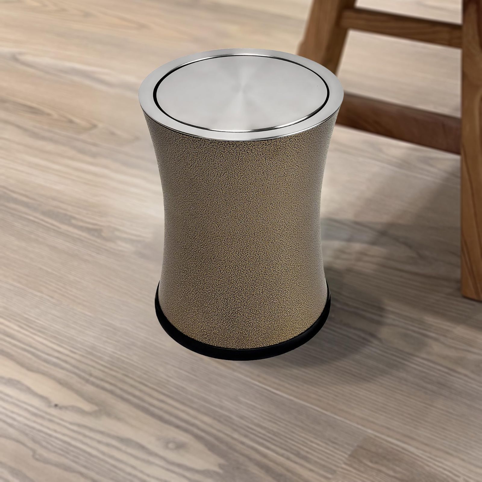  数量 KInGSUnSゴミ箱 おしゃれ 蓋付き スチール 6リットル 小型 ダストボックス 事務室 ルーム 用 ごみ箱 スイング式 インナーボックス無し ブラウン 家の装飾 ゴミ袋 ポリ袋 レジ袋 掃除用具