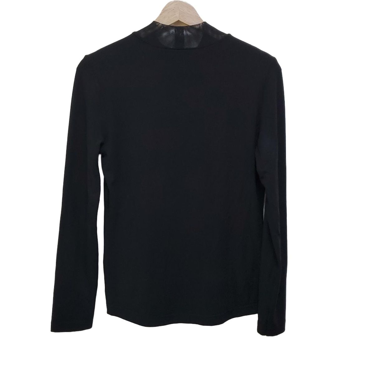 VALENZA(バレンザ) 長袖カットソー サイズ40 M レディース美品  - 黒 シースルー/スパンコール/春・秋物 VALENZA(バレンザ) 長袖カットソー サイズ40 M レディース美品