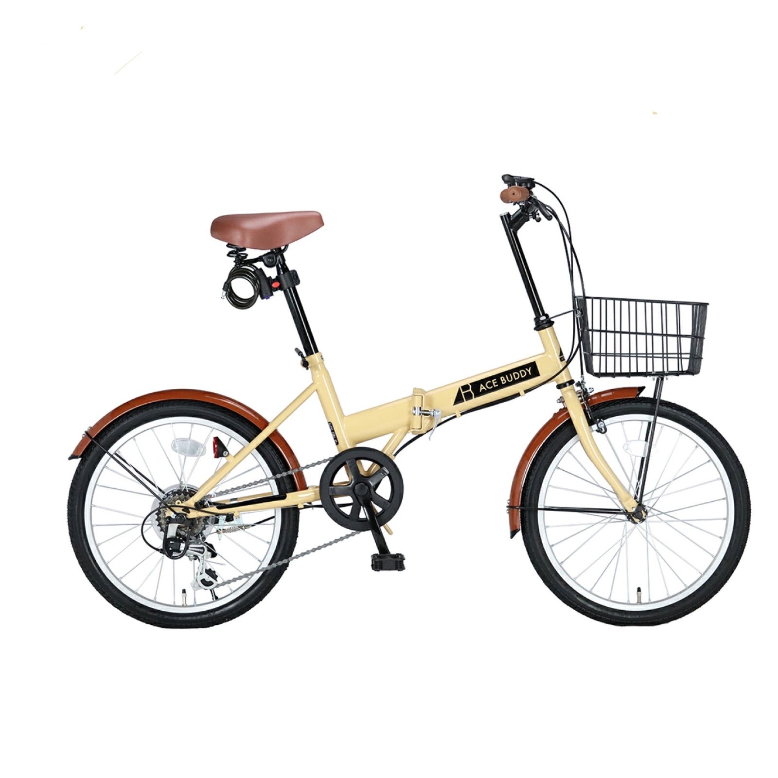 ☆新品20インチ 折りたたみ 自転車 シマノ 6段変速 鍵 カゴ約145Kgサドル高さ