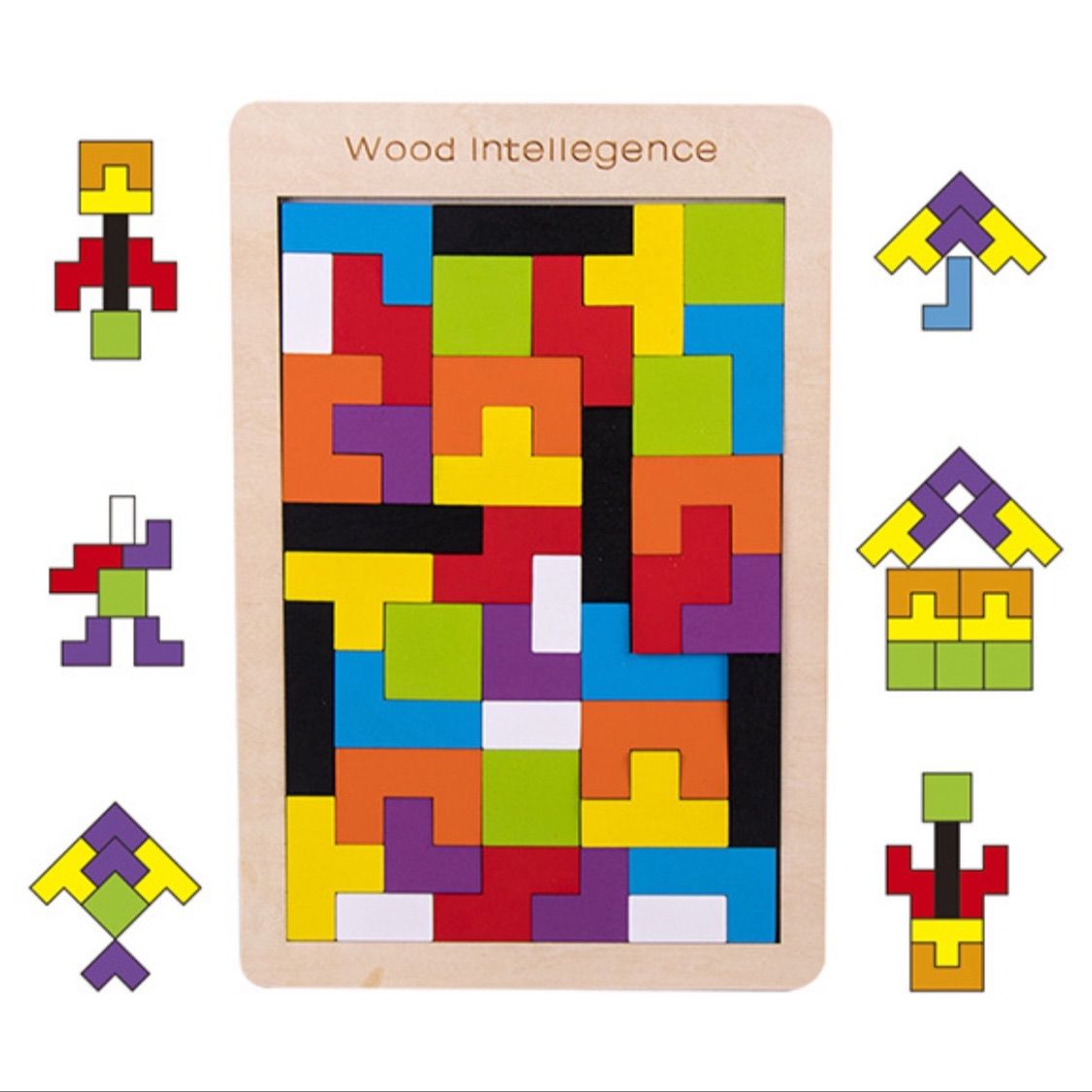 最安値級価格 Hombasisテトリス ブロックゲーム 図形 計算 知育 学習玩具 積み木おもちゃ 知恵パズル 図形モザイクパズル 教育セブンピース  組み合わせパズ