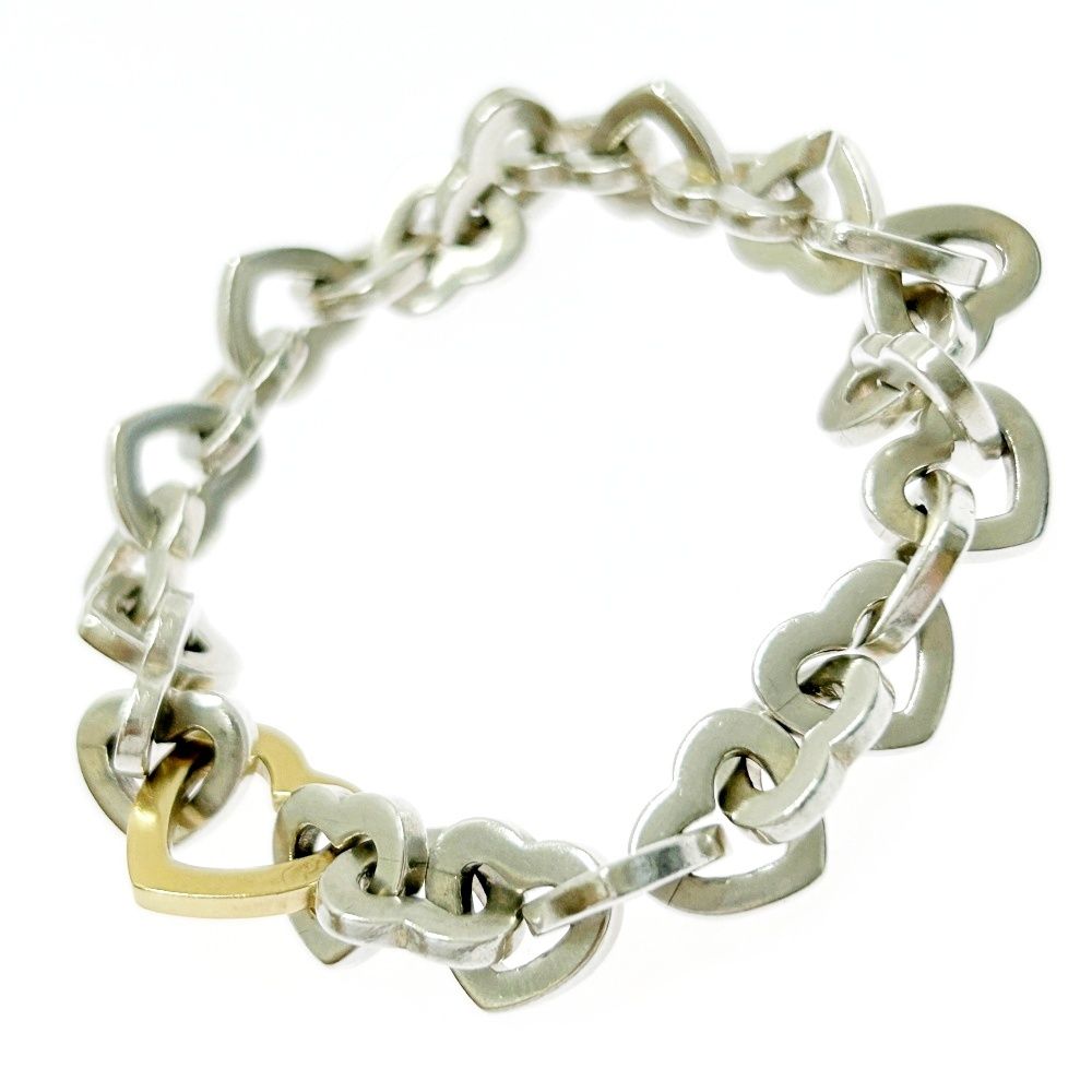 中古】TIFFANY&Co. ティファニー シルバー ゴールド ハート リンク