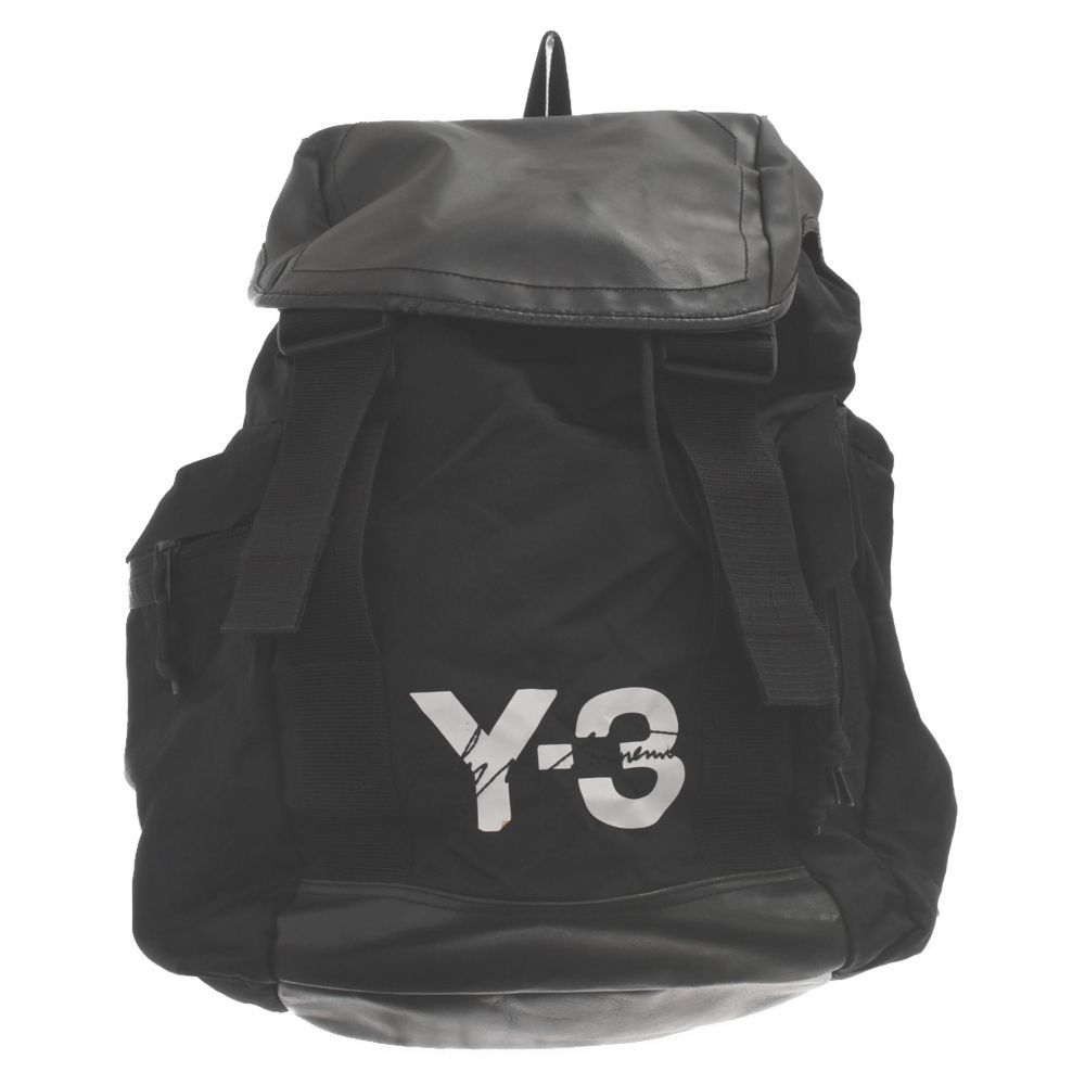 ワイスリー　モビリティレザー切り替えバックパック リュック 黒　DQ0649 Y-3 (ワイスリー) MOBILITY BACKPACK モビリティレザー切り替え