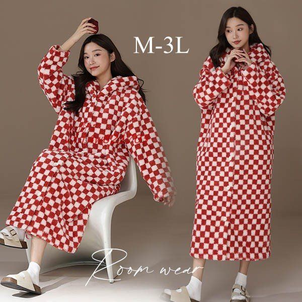 ルームウェア レディース ワンピース 可愛い 寝巻き 寝間着 暖かい 気持ちいい 着る毛布 ゆったり パジャマ 前開き冬 高校生 もこもこ vii4w821705