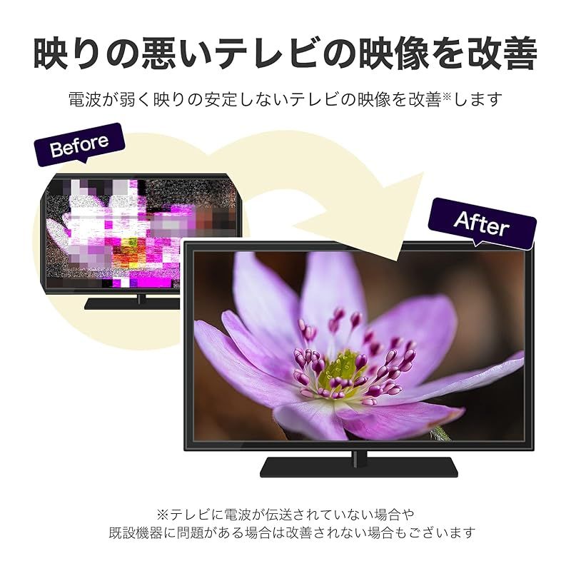 日本アンテナ 4K8K対応 卓上型ブースター 地デジ BS 110°CS増幅 22dB型 1出力 NAVBC22SUE-BP 1