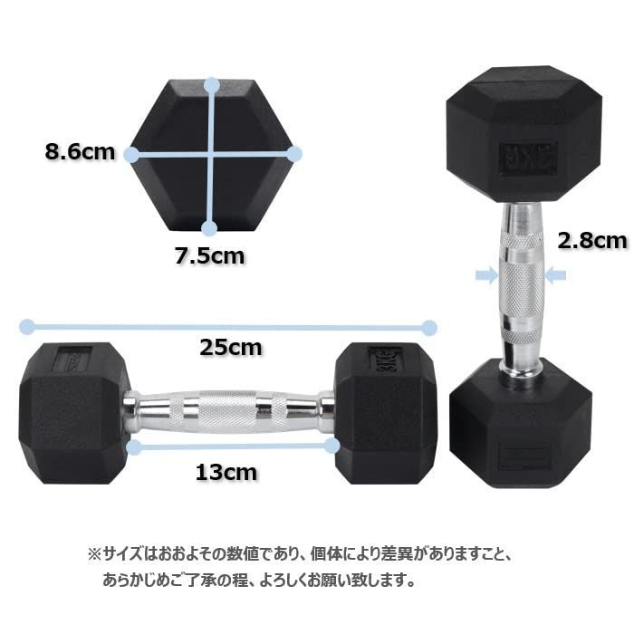 特価商品】FitElite(フィットエリート) HEXダンベル（ヘックスダンベル）3kg 5kg 7.5kg 10kg 12.5kg 15kg  17.5kg 20kg 22.5kg 25kg 27.5kg 30kg 35kg【ソフトな素材で、室内でのご利用に - メルカリ