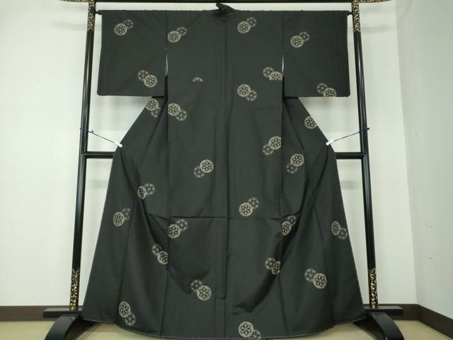 平和屋着物●本場大島紬　地空　源氏車　さが美扱い　正絹　逸品　DAAQ3390ps 平和屋着物○本場大島紬 地空 源氏車 さが美扱い 正絹 逸品 DAAQ3390ps