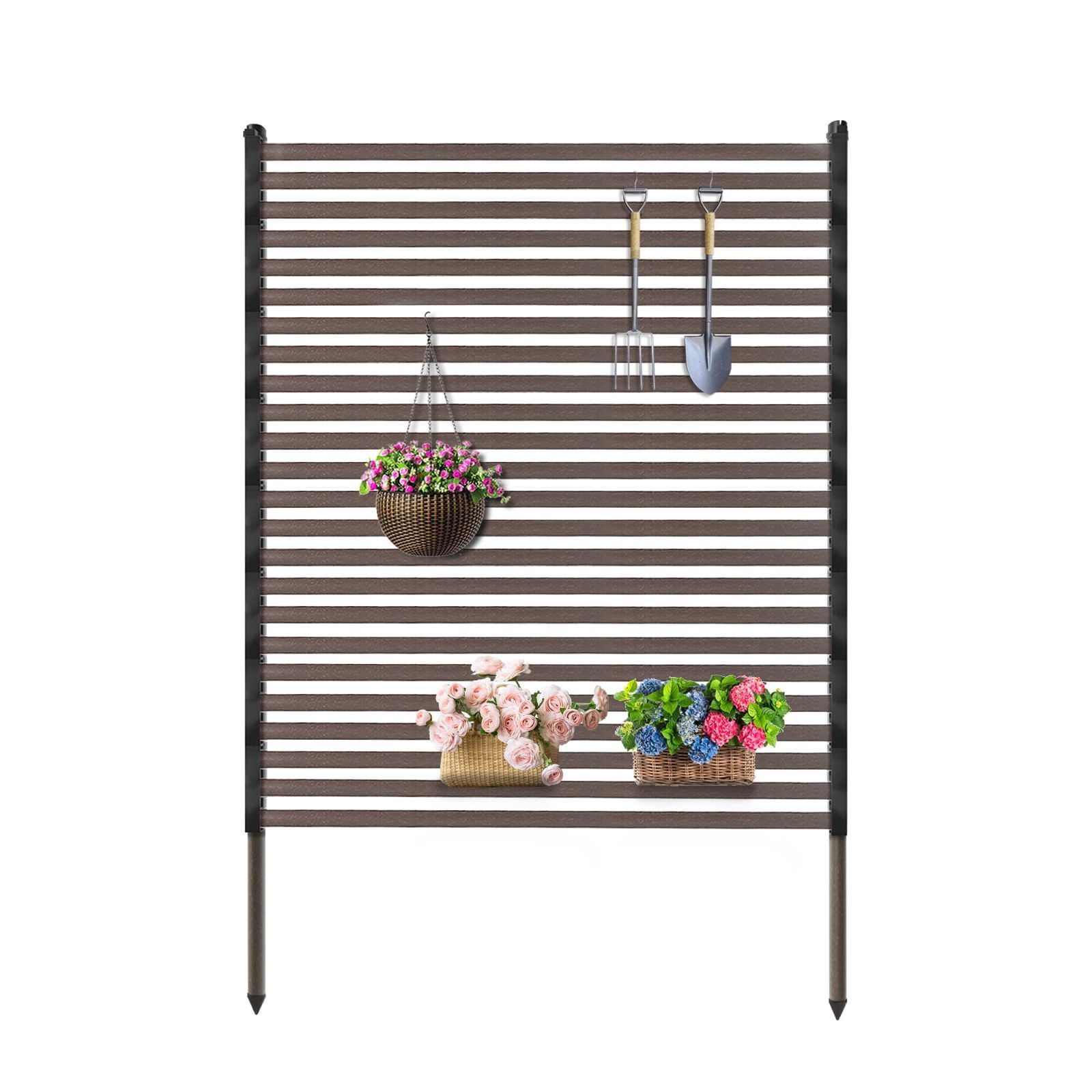 花壇 エクステリア ラティス ルーバー ガーデン 間仕切り ガーデニング 垣 日よけ 幅90×高さ150cm フラワートレリス DIY 屋外 組立簡単 ボーダーフェンス 柵 目隠しフェンス 庭 Caroeas