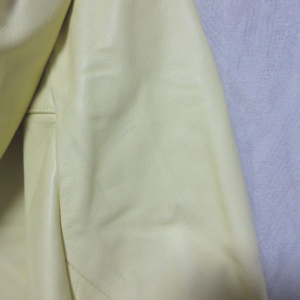 Grace Class - 未使用 訳アリ 23SS GRACE CLASS グレースクラス オンライン完売モデル 2WAY ラムレザーショートブルゾン 0223104078 36 イエロー レディース 古着 中古 USED Grace Class - 未使用 訳アリ 23SS GRACE CLASS グレースクラス