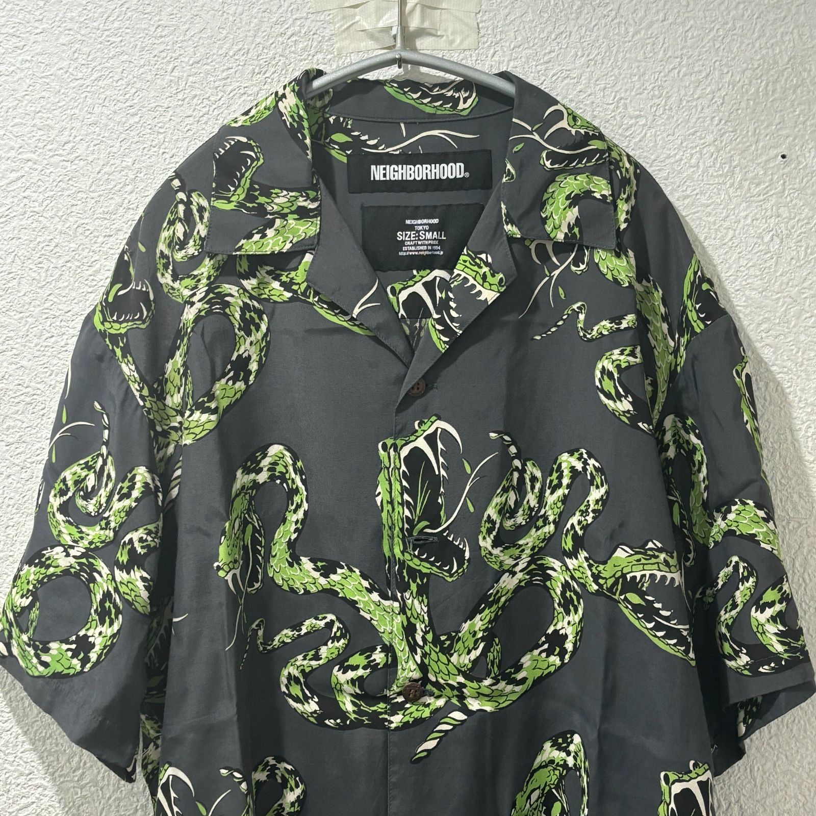 NEIGHBORHOOD ネイバーフッド RATTLE SNAKE ヘビ 半袖オープンカラー