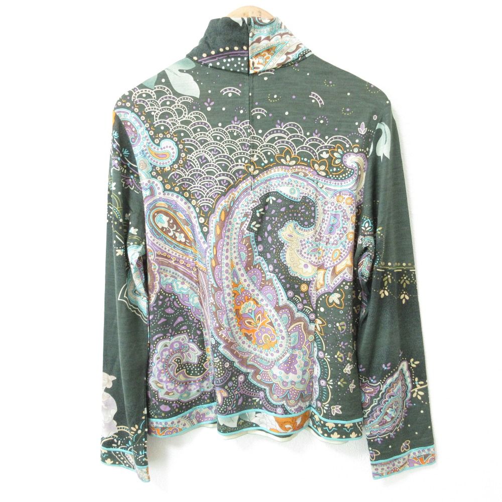 美品 LEONARD レオナール フラワープリント タートルネック