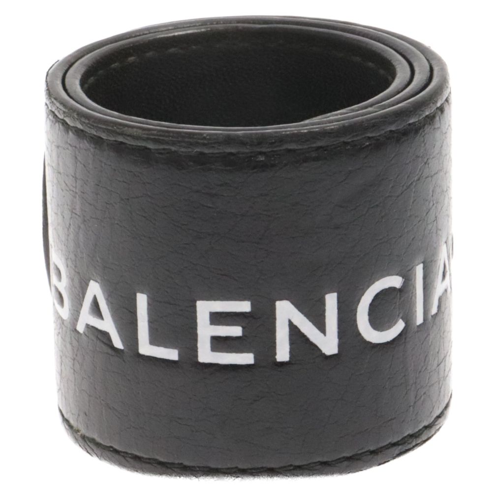 BALENCIAGA ロゴプリントレザーサイクルブレスレット BALENCIAGA (バレンシアガ) ロゴプリント レザーブレスレット