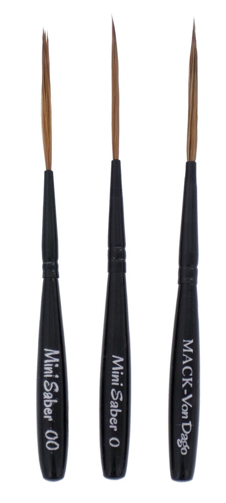 Andrew Mack Brush AMVD-MS-Set フォンダゴ ミニセイバー ピンストライプブラシ3本セット サイズ00-1