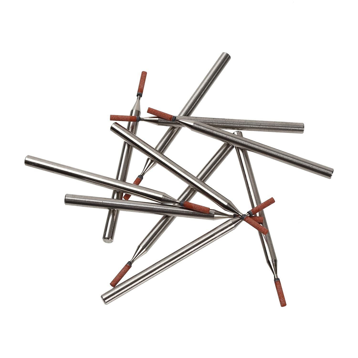 モノパ！ ビトリファイド軸付砥石 WA 10本入 研磨 研削 先端工具 (#320 Φ1.5×7×3 円筒型)