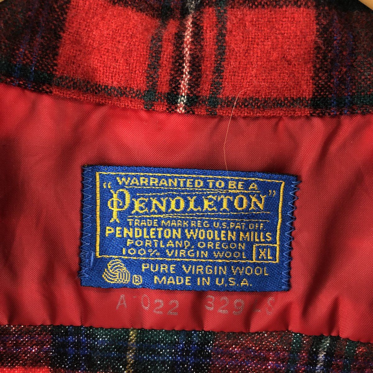 チェック柄生産国70年代 ペンドルトン PENDLETON チェック柄 ウール