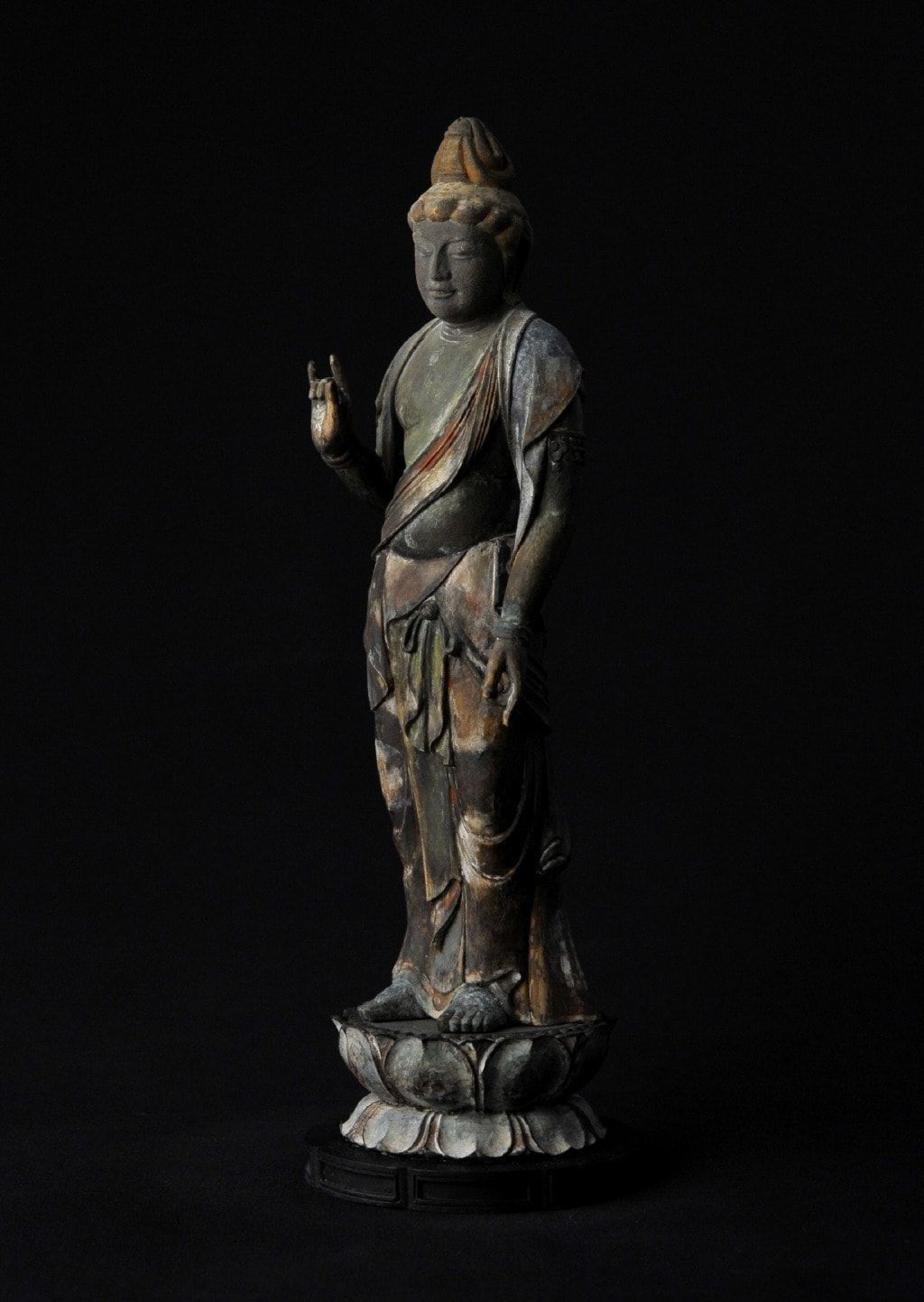 伎芸天 - ツゲの リアル彩色仕上げ 篁千礼彩色 仏像